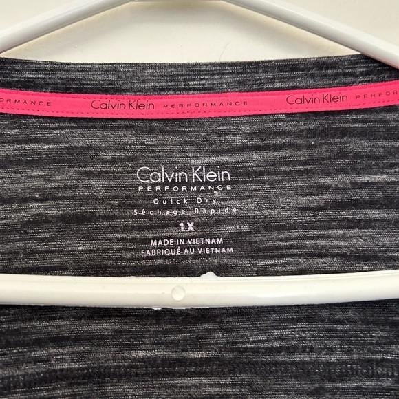 Calvin Klein Gray and Black Long Sleeve Relaxed Sweatshirt - Picture 2 of 4